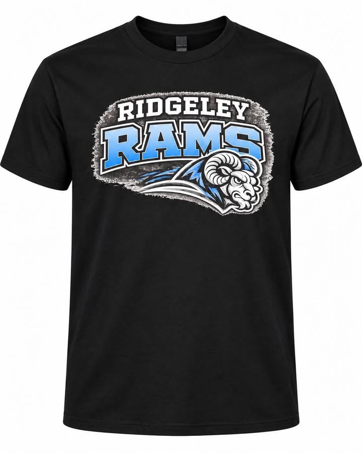 Ridgeley Rams black T-shirt