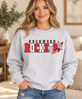 Rockwood Rockets polka-dot ash crewneck boutique mockup