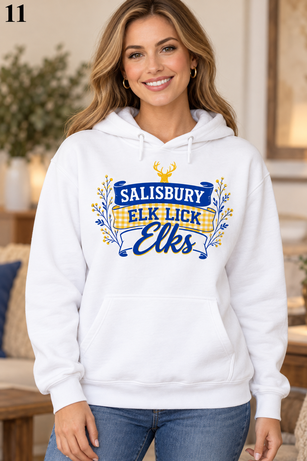Salisbury-Elk Lick Elks design 11: Boutique Ribbon Banners on White