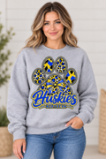 Northern Huskies Crewneck female model mockup
