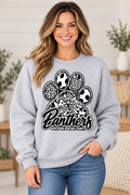 Northern Bedford County Panthers Crewneck female model mockup