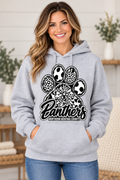 Northern Bedford County Panthers Hoodie female model mockup