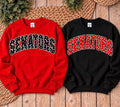 Senators red and black polka dot crewnecks
