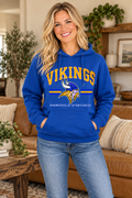 Shanksville-Stonycreek Vikings Retro Viking Head Hoodie in Royal Blue