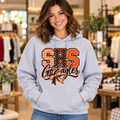Somerset Eagles SHS Patchwork Go Eagles Hoodie – Sport Gray girl mockup