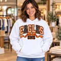 Somerset Eagles Eagles Patchwork Bow Hoodie – White girl mockup
