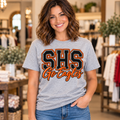 Somerset Eagles SHS Dimensional Go Eagles T-Shirt – Sport Gray girl mockup