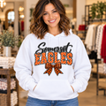 Somerset Eagles Polka Dot Bow Hoodie – White girl mockup