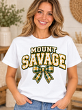 Mount Savage Gingham Bow White T-Shirt
