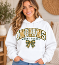 Mount Savage Indians Patchwork Bow White Hoodie