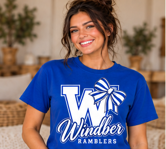 Windber Ramblers Bow W Royal Blue T-Shirt