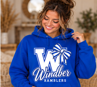 Windber Ramblers Bow W Royal Blue Hoodie