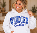 Windber Ramblers Patterned Letters White Hoodie
