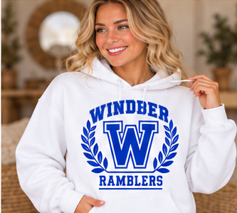 Windber Ramblers Varsity Laurel White Hoodie