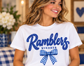 Windber Ramblers Polka Dot Gingham Bow White T-Shirt