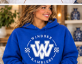 Windber Ramblers Interlocking W Checker Royal Blue Hoodie