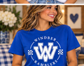 Windber Ramblers Interlocking W Checker Royal Blue T-Shirt