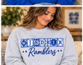 Windber Ramblers Quilt Patchwork Ash Gray Crewneck