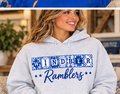 Windber Ramblers Quilt Patchwork Ash Gray Hoodie