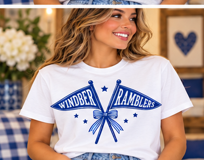 Windber Ramblers Vintage Pennants White T-Shirt