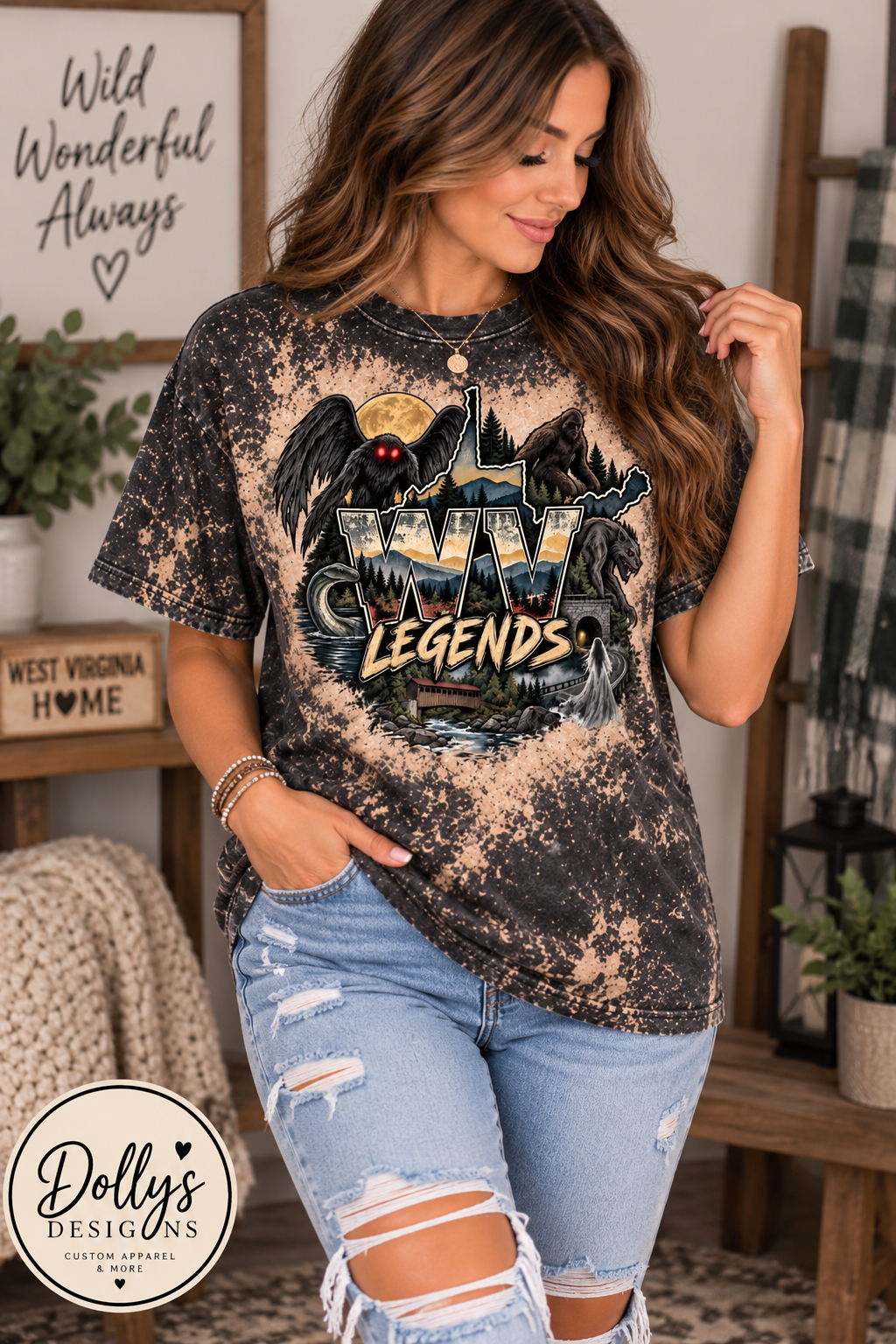 WV Legends T-shirt girl mockup